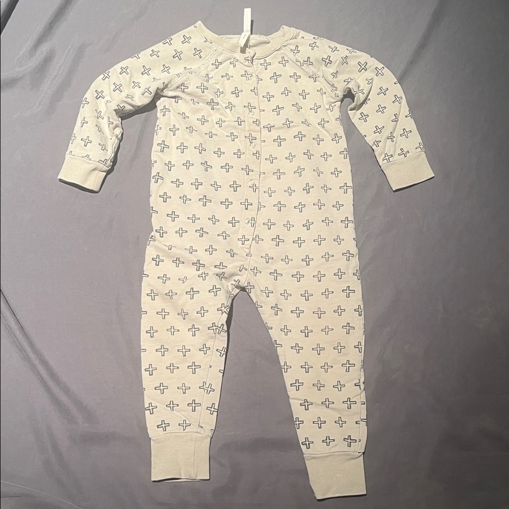 Rylee + Cru Cream and Black Kids One Piece